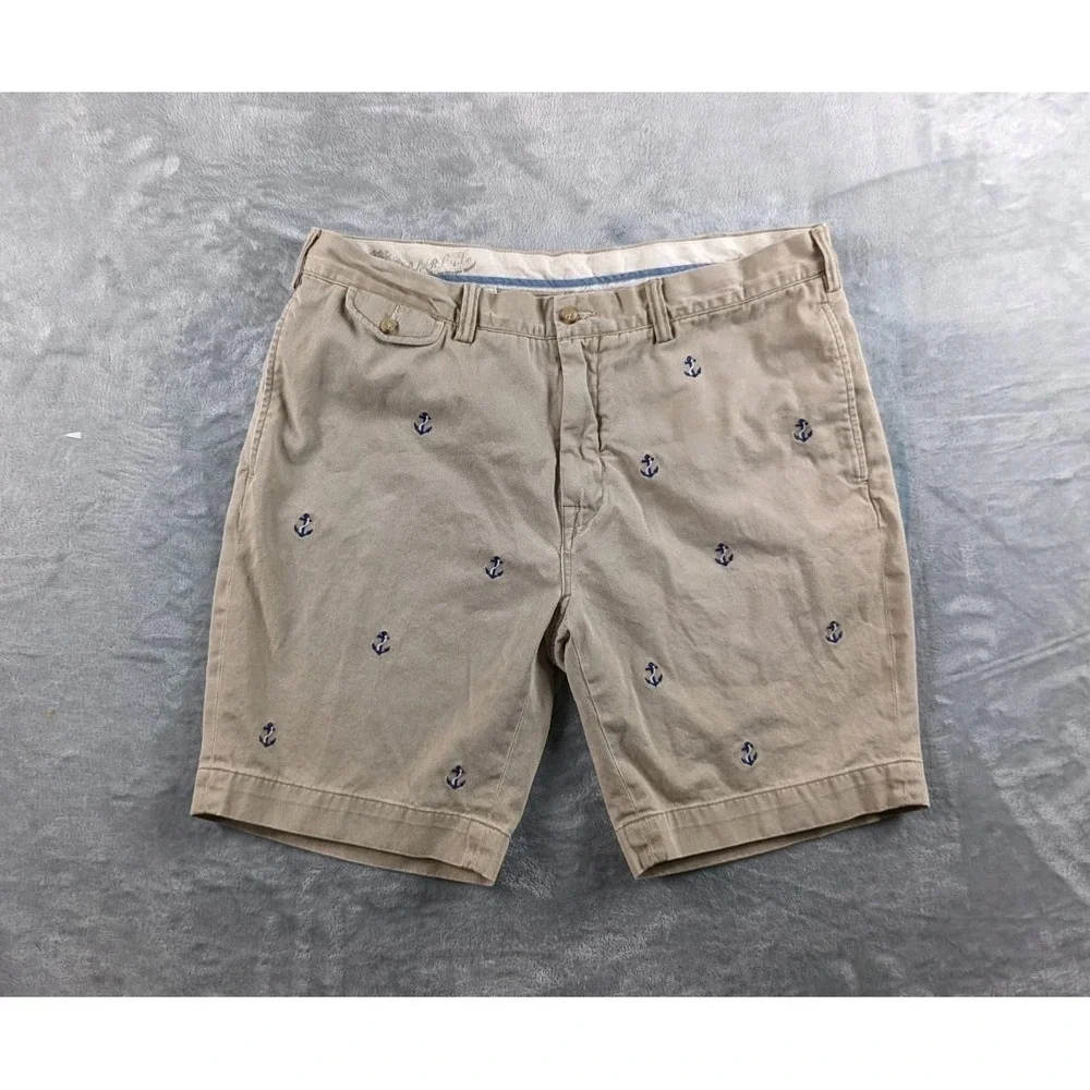 Polo Ralph Lauren Shorts Men 38 Bedford  Anchor Print Classic Fit 9
